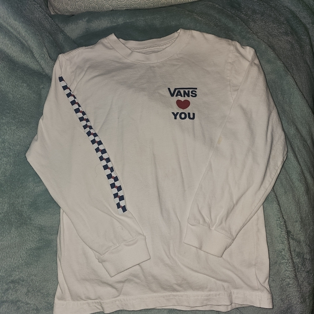 Kids White Long Sleeve Shirt